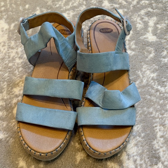 Dr Scholls Blue Sandals - Picture 1 of 2